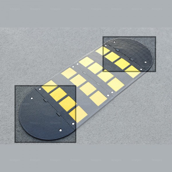 Élément d'extérieur pour ralentisseur caoutchouc - Mottez - 60 x 30 x 3 cm - 2 pièces