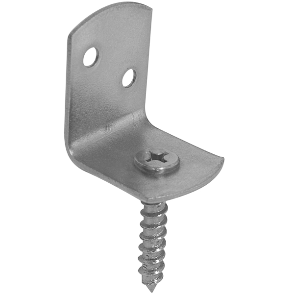 Connecteur de palissade Simpson CP en acier électro-zingué blanc - 38 x 35 mm