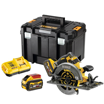 Scie circulaire Dewalt XR Flexvolt 54V Ø190mm - en coffret avec 2 batteries 9Ah et chargeur