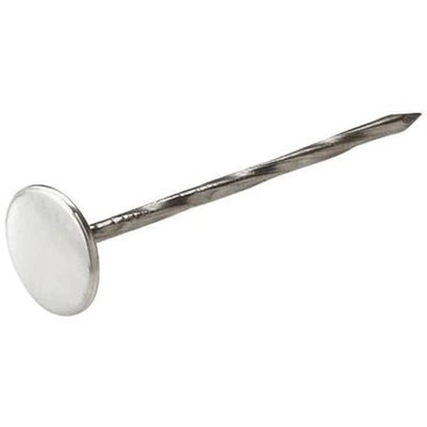 Clou calotin avec tige torsadée pour rives en zinc - Ø 1.7 x 70 mm - Acier zingué - Boîte de 250