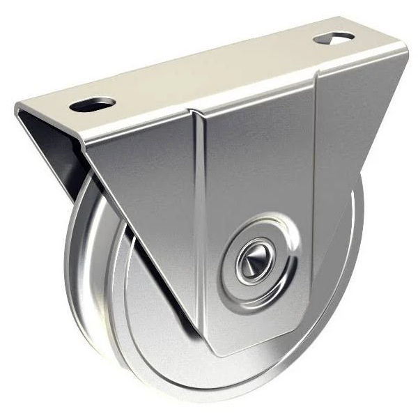 Monture à support extérieur Mantion 21100R21 avec galet de 100 mm à gorge ronde de 21 mm - 400 kg max - Lot de 2