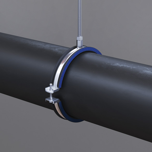 Collier de serrage avec isolant caoutchouc - Erico - Tige M8/M10 - Ø 138-148 mm - Boîte de 25