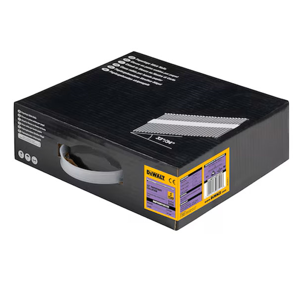 Pointe crantée galvanisée en bande papier à 33/34° Dewalt - 2,8 x 75 mm - Pack de 2200