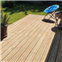 Lame de terrasse bois en Pin du Nord striée - Névéo - Traité classe 4 vert - 145 MM x 27,00 MM - Longueur 5,10 M