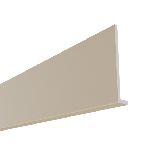 Planche de rive PVC Rivecel L9 à profil carré - Sable - Haut. 200,00 MM - ép. 9,00 MM - Long. 5,00 M