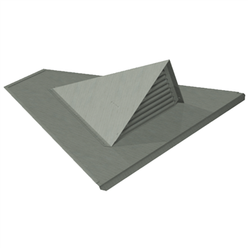 Chatière de ventilation prePatina ardoise Eco Zinc Rheinzink pour couverture de toit en ardoise
