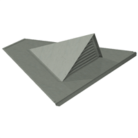 Chatière de ventilation prePatina ardoise Eco Zinc Rheinzink pour couverture de toit en ardoise