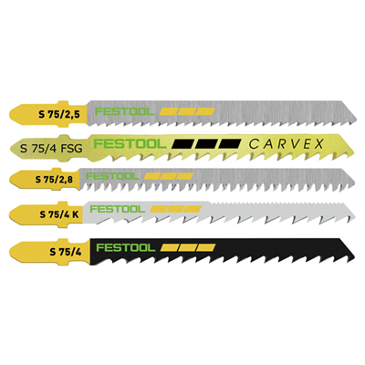 Lames de scie sauteuses Festool pour le travail du bois longueur 75 mm lot de 25 lames