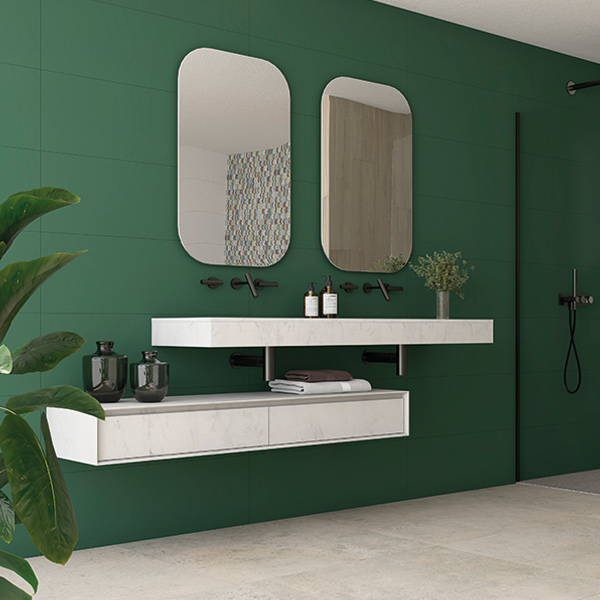 Faïence murale en grès cérame rectifié - Dream - 90,0 CM x 30,0 CM - ép. 8,50 MM - Coloris Green