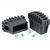 Sabot enveloppant pour échelle Tubesca en plastique noir section 90 x 25 mm - lot de 2