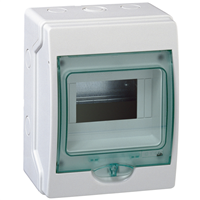Mini coffret étanche Schneider Kaedra pour appareillage modulaire - en saillie - 6 modules - gris clair - IP65