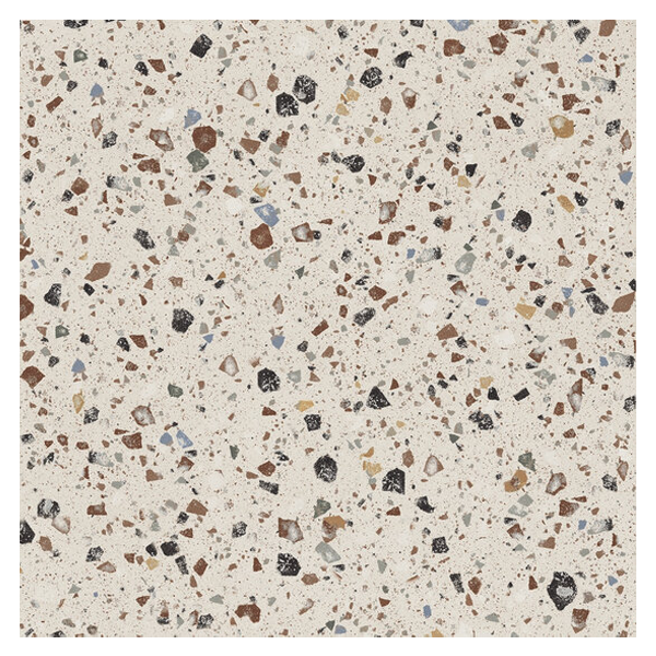 Carrelage sol intérieur imitation terrazzo - Argillae Coccio Mix - 60,0 CM x 60,0 CM - ép. 9,70 MM