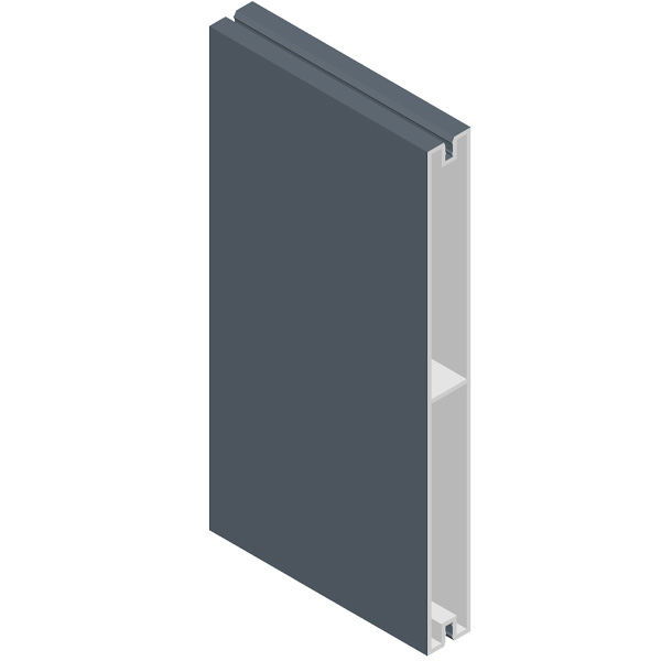 Lame pour clôture aluminium pleine - Wide 200 - Anthracite RAL7016 - Haut. 20,00 CM - Long. 1,985 m - Lot de 2