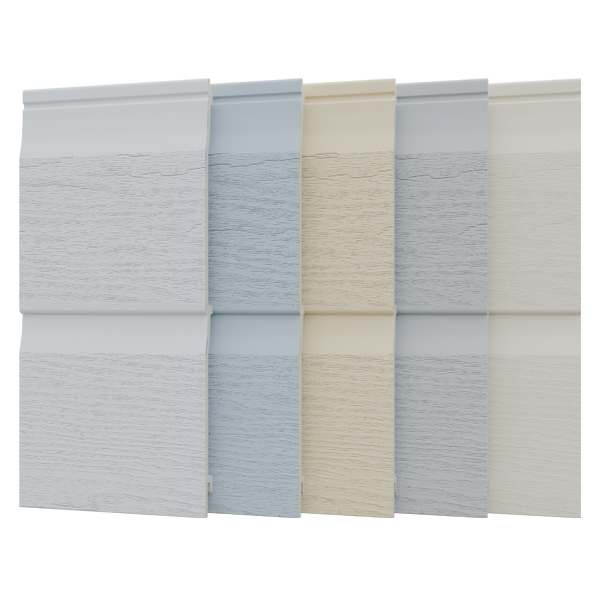 Bardage PVC extérieur imitation bois - Barcel - 300,00 MM x 18,00 MM - Long. 5,00 M - Bleu gris