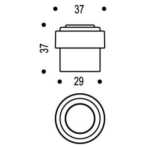 Butée de porte au sol Vachette 3737 Gris avec amortisseur