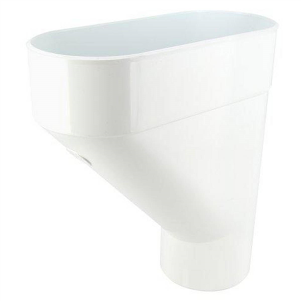 Jambonneau Nicoll JAM100B pour tube de descente de gouttière cylindrique de 100 mm - Techtan - blanc