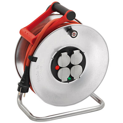 Enrouleur électrique Brennenstuhl Silver-33 - câble de 33,0 M H07RN-F 3G2,5 avec 4 prises IP44