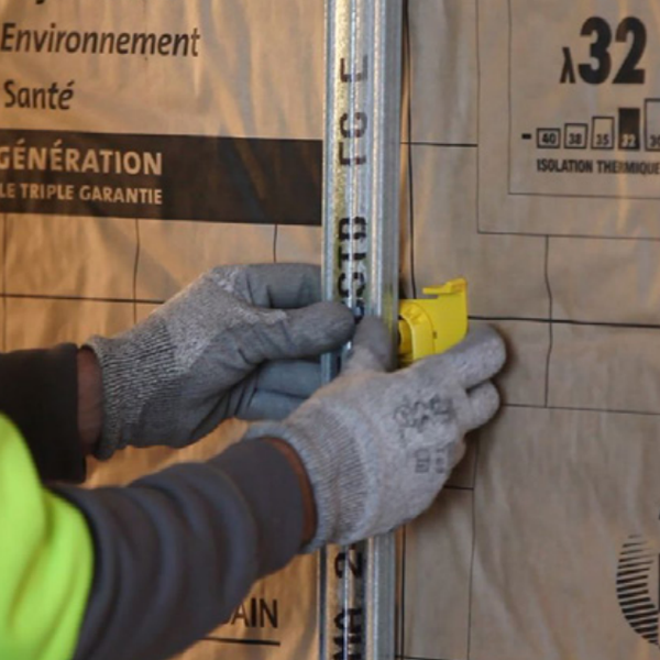 Appui intermédiaire Optima 2 Isover pour fourrure de 45 mm - épaisseur de laine 120 MM - boîte de 50