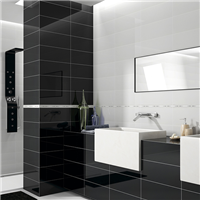 Faïence murale pour salle de bain - Happy - Blanco - 25 cm x 50 cm