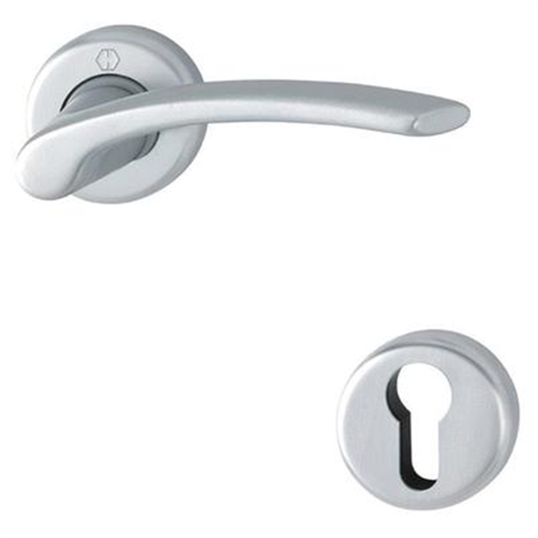 Ensemble sur rosace clé à condamnation Ibiza Hoppe aluminium porte de 38-42mm carré 7mm