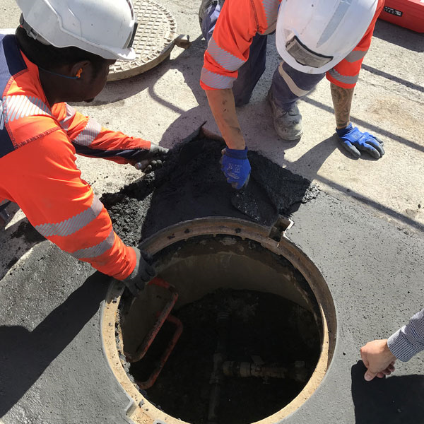 Mortier de scellement fibré noir à prise rapide pour élément de voirie - PRB SCEL VOIRIE - sac de 25 kg