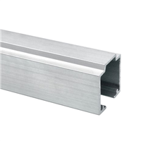 Rail pour porte coulissante en ligne NK45 - alu anodisé naturel - 28 x 28 mm - longueur 2 mètres - 45 kg max