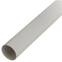 Tube de descente de gouttière rond Nicoll TD80 en Techtan Gris - diamètre 80 MM - longueur 4 M