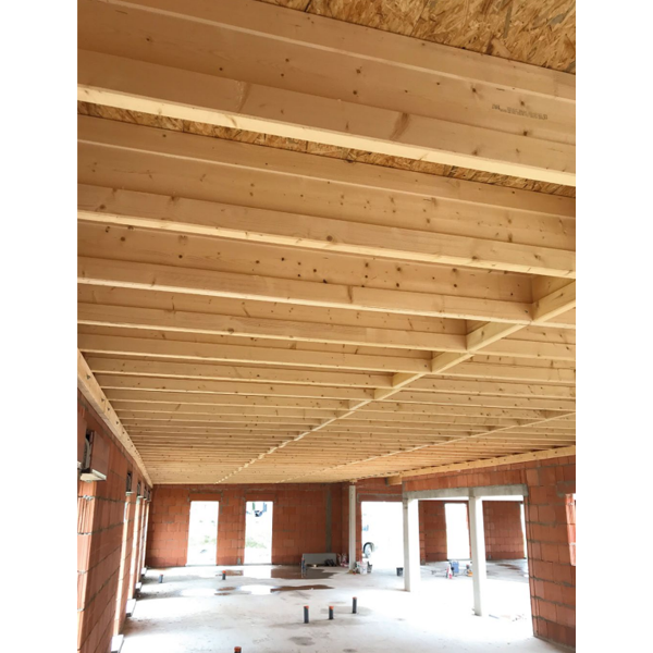 Poutre en I Inopanne avec âme bois massif - Sapin traité classe 2 incolore - 94 x 300 mm - L.6.5 M