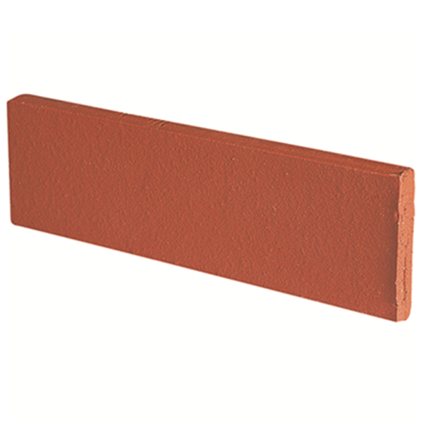 Plaquette de parement mural en terre cuite lisse Terreal Rouge orangé - 22 CM x 5 CM - épaisseur 14 MM
