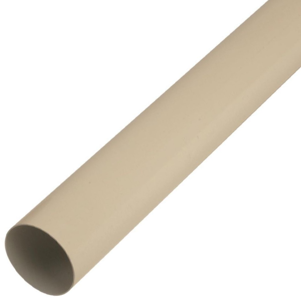 Tube de descente de gouttière rond Nicoll TD80 en Techtan Sable - diamètre 80 MM - longueur 2 M