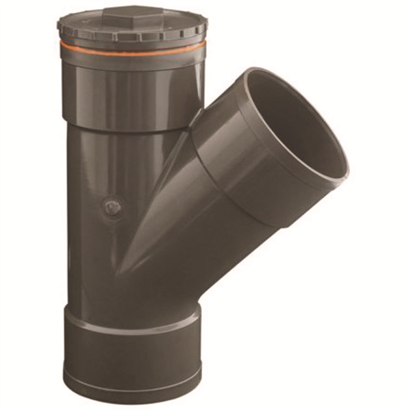 Hta-e culotte a 45° d125 a tampon visitable