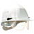 Casque de chantier Visiocéanic 2 en PE HD anti-UV avec lunette escamotable anti-choc - blanc