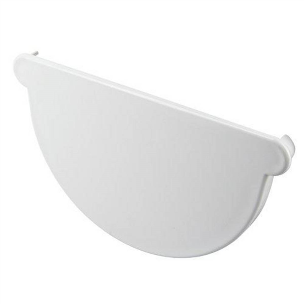 Fond de naissance Nicoll pour gouttière demi-ronde de 25 cm - Longueur 20 mm - Techtan - Blanc