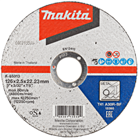 Disque à tronçonner métal A30R Makita diamètre 125 mm alésage 22.23 mm épaisseur 2.5 mm