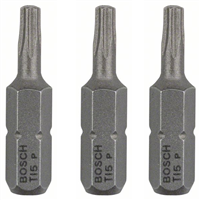 Embout de vissage Bosch extra-dure 6 pans 1/4" Torx T15 longueur 25 mm lot de 3