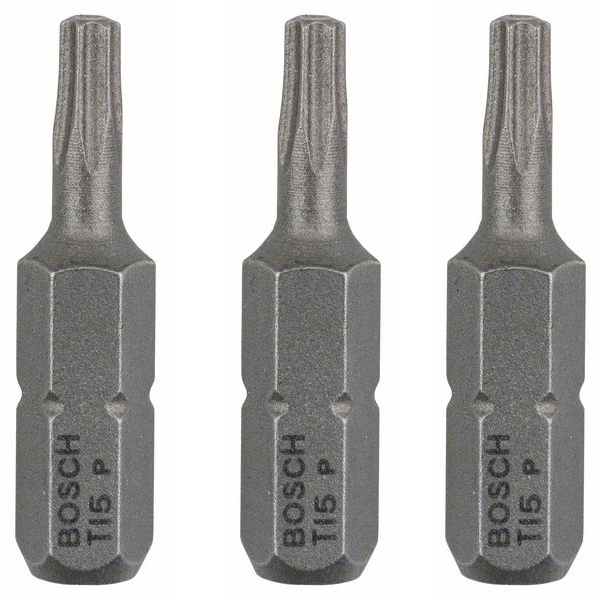 Embout de vissage Bosch extra-dure 6 pans 1/4" Torx T15 longueur 25 mm lot de 3