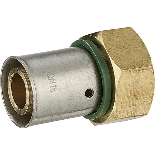 Raccord PER droit à sertir - Écrou tournant - Diamètre 20 mm - F 20 x 27 - Laiton
