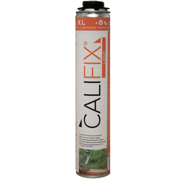 Liant prêt à l'emploi Terreal Califix pistolable pour brique rectifiée Calibric - cartouche de 810 mL