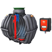 Micro-station d'épuration EasyOne 5EH passage piétons mini-dôme armoire interne