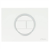 411-PLAQUE 2V EVO BLANC/BAGUE CHR MAT
