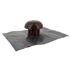 Chapeau de ventilation avec collerette d'étanchéité - diamètre 80 mm - marron