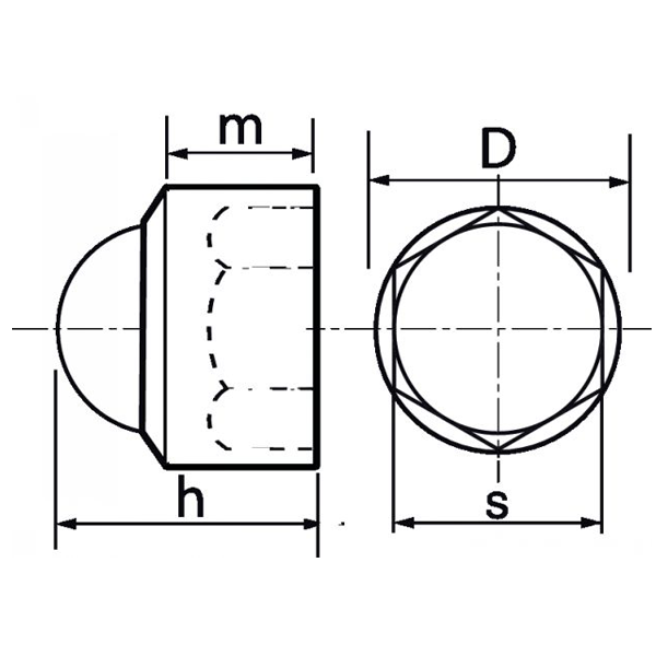 Cache écrou hexagonal en polyéthylène blanc pour vis tête H en M14 clé de 22 - Boîte de 100