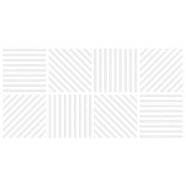 Faïence salle de bain en grès cérame émaillé - Memphis blanc brillant à relief - 60,0 CM x 31,6 CM - ép. 9,50 MM