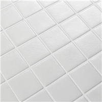 Carrelage mosaïque antidérapante - 5 x 5 cm - plaque de 31,2 x 47 cm - Blanc