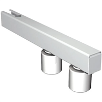 Guide supérieur réglable long à sceller Mantion 1052L - 2 guides olives Ø 40 mm - Longueur 401 mm - Acier