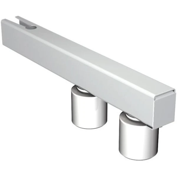 Guide supérieur réglable long à sceller Mantion 1052L - 2 guides olives Ø 40 mm - Longueur 401 mm - Acier