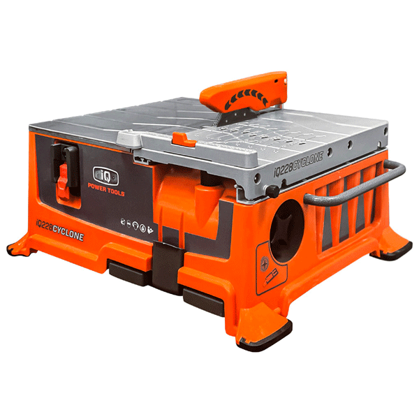 Scie circulaire sur table compacte sans eau avec aspiration intégrée - tout type de carrelage - ATDV 228CYCLONE 230V 1800W - avec disque Ø175 mm