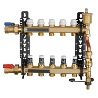 Collecteur S2 Ø 1"- 7 circuits *6626G7* Ensemble complet en Laiton