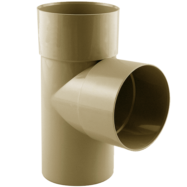 Culotte mâle-femelle à 87° MEP 887Y pour tuyau de descente de gouttière de diamètre 80 mm - PVC Sable