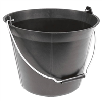 SEAU PLASTIQUE NOIR 11 LITRES POIGNEE Anse 5,3mm